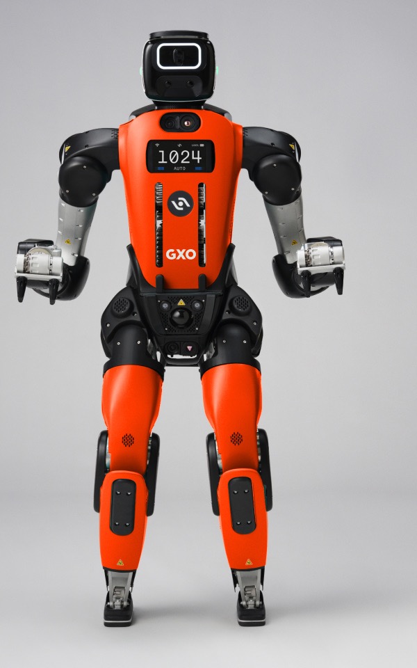 Agility Robotics' Digit humanoid robot in GXO colors