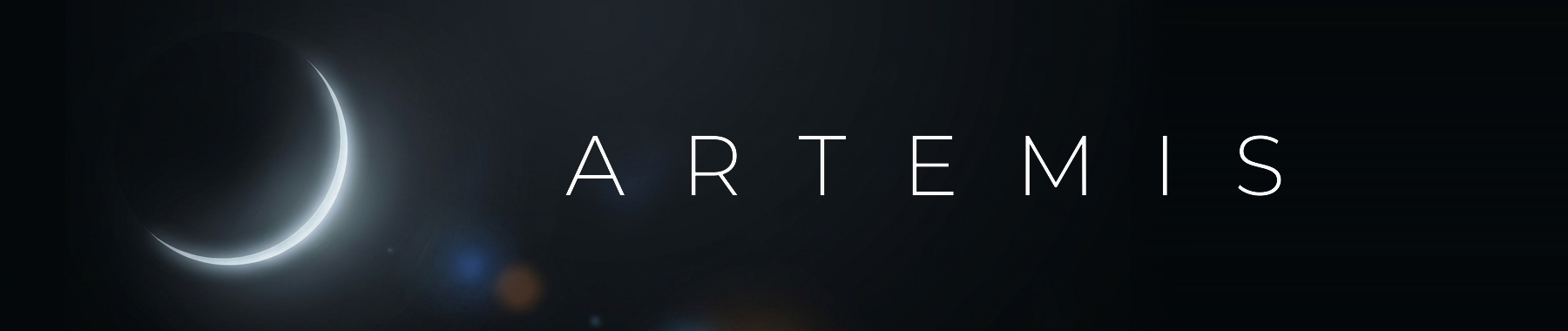 The Artemis project banner: a thin crescent moon beside the word ARTEMIS